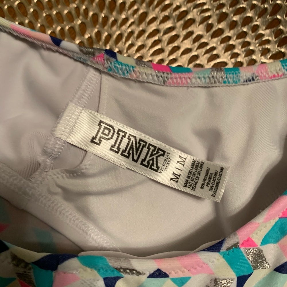 PINK VICTORIA’S SECRET flounce swim top - Picture 3 of 3